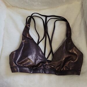 PINK Victoria's Secret Silver Strappy Bra
